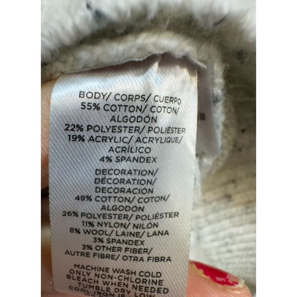 Loft Womens Penguin Design Cotton Blend Sweater XS Grey Speckled - Picture 4 of 9